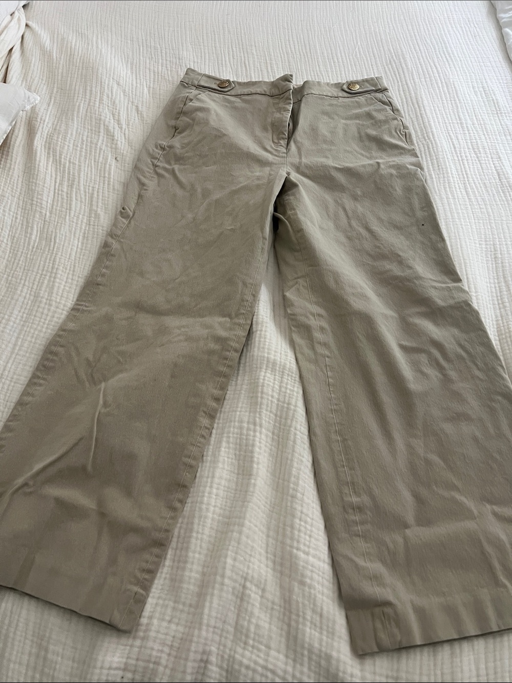 J. Crew Wide Leg Khaki Pants